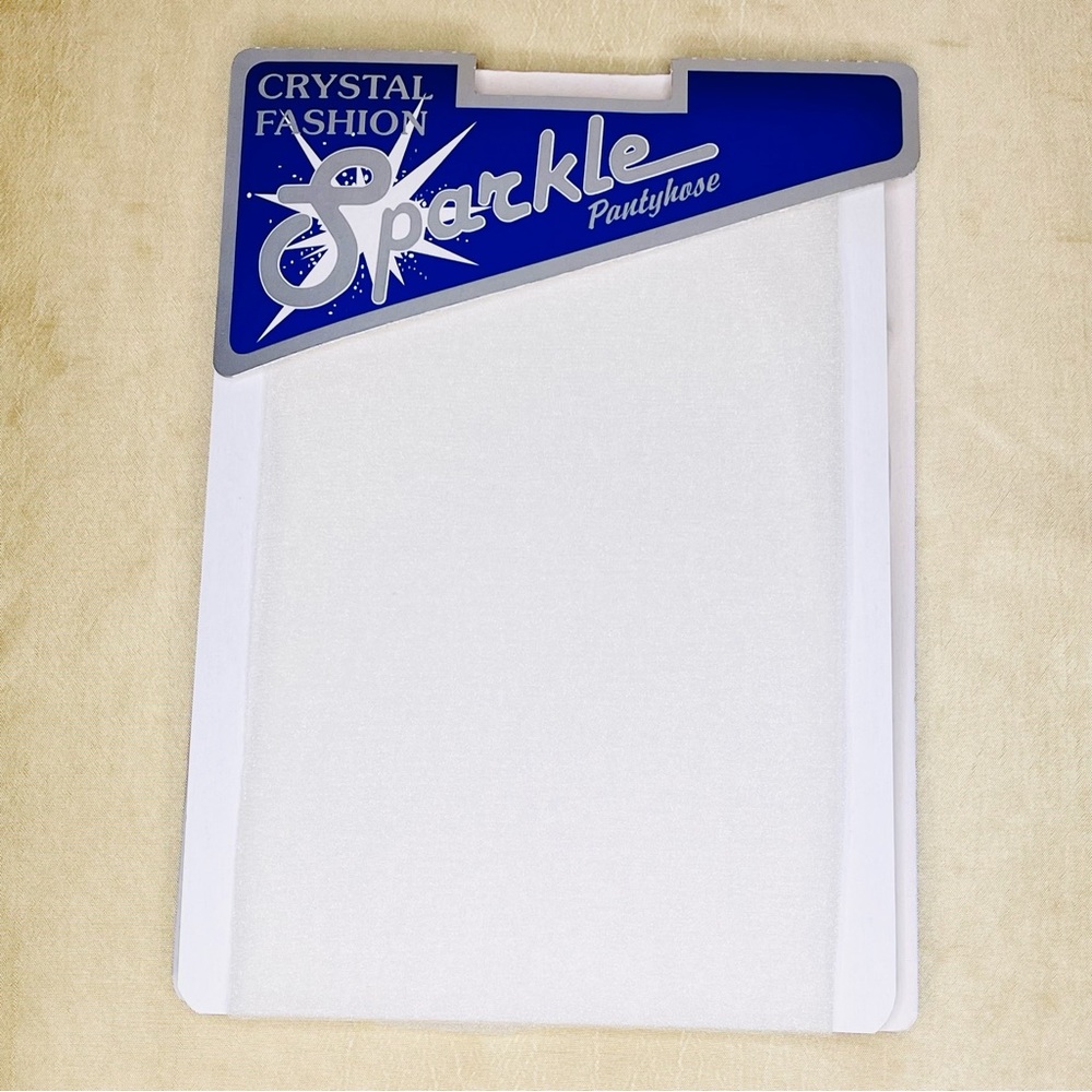 Crystal Fashion Sparkle Pantyhose Off White 5’0”- 5’4”Ht & 100 - 130lbs Sm/Med
